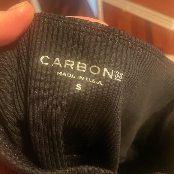 Carbon38 Ribbed size small black leggings - Picture 5 of 6